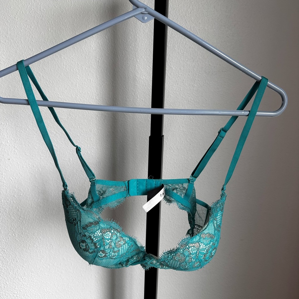 Ambrielle Teal Lace Underwire Bra
